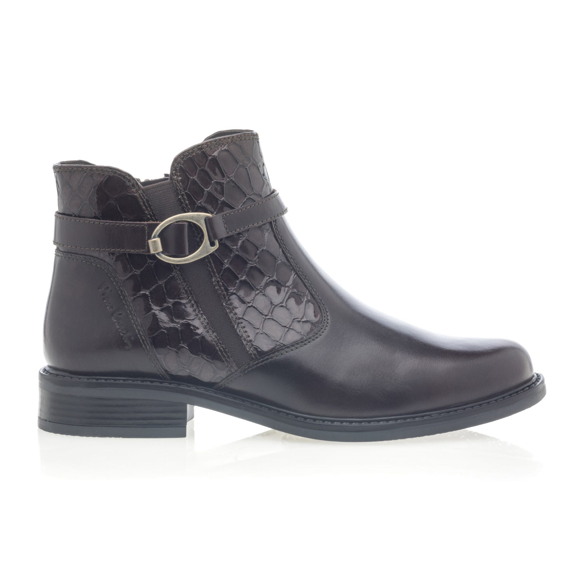 Bottines Femme en cuir marron