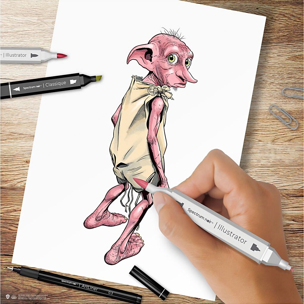 Diy Kit Illustration - Harry Potter Magiske Følgesvende - Assorterede Farver