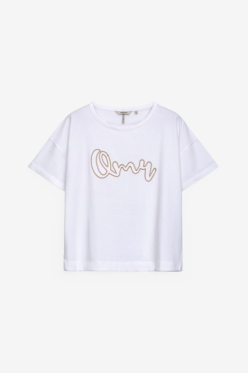 T-SHIRT OVERSIZE COM BORDADO