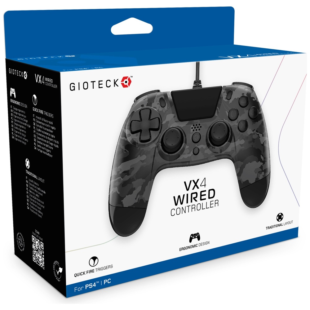 VX-4 Kabelgebundener Controller PS4 Dunkeltarnung