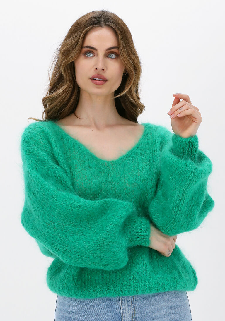 AMERICAN DREAMS groene american dreams trui milana ls mohair knit