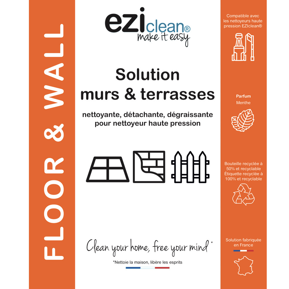Solution murs et terrasses eziclean® floor and wall pour nettoyeur haute pression