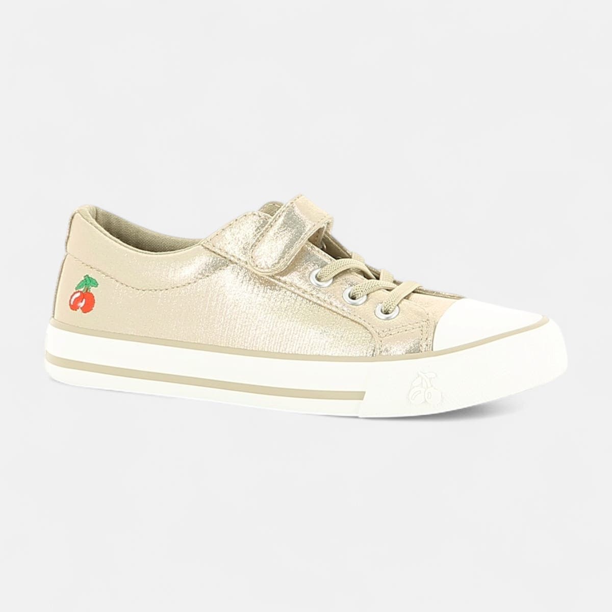 Baskets en toile Fille or