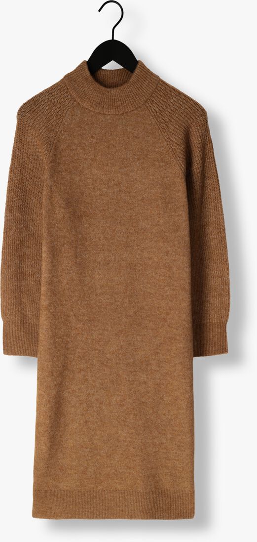 SELECTED FEMME bruine selected femme midi jurk slfrena ls high neck knit dress