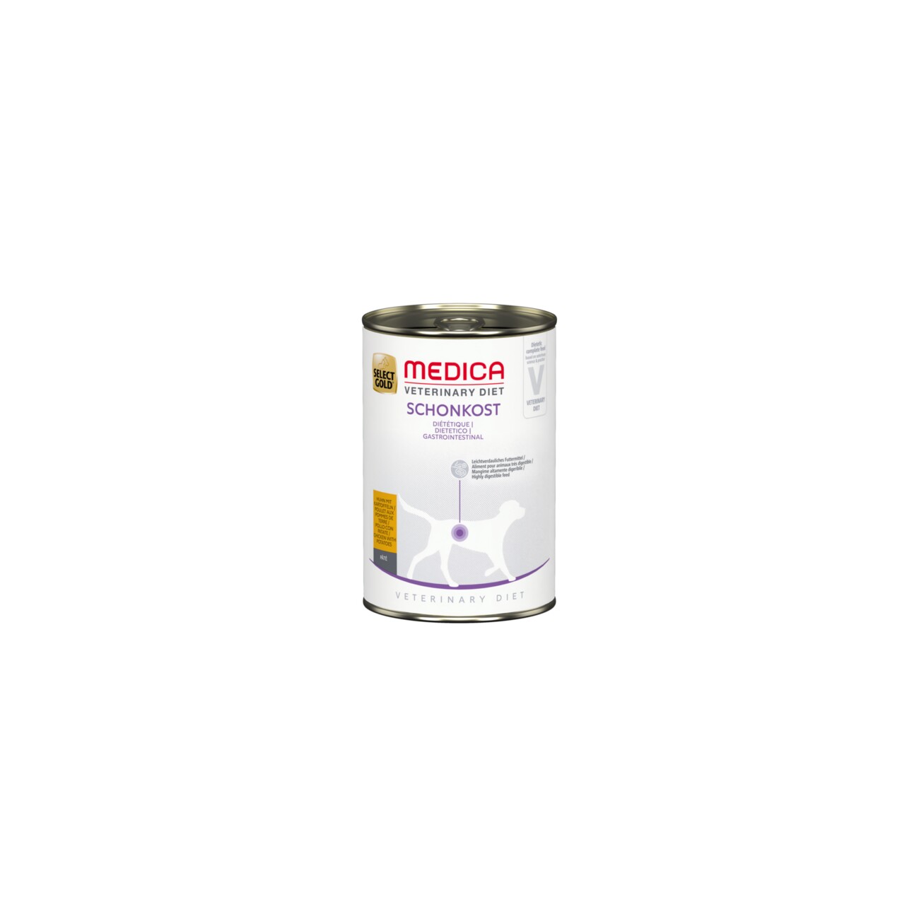SELECT GOLD Medica Nassfutter Hund Adult Schonkost, Huhn Huhn mit Kartoffel 6x400 g