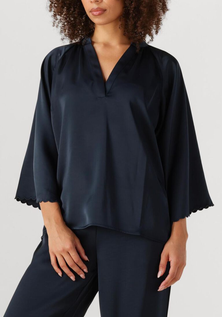 donkerblauwe bruuns bazaar blouses bbwinny blouse