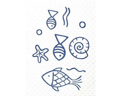 Badmat RIDDER Neptun 38 x 72 cm wit blauw