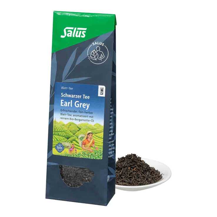 Earl Grey Schwarzer Tee Blatt-Tee bio Salus, 75 g