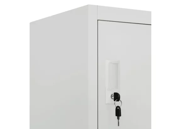 Armoire à casier avec 6 compartiments Acier 90x45x180 cm Gris