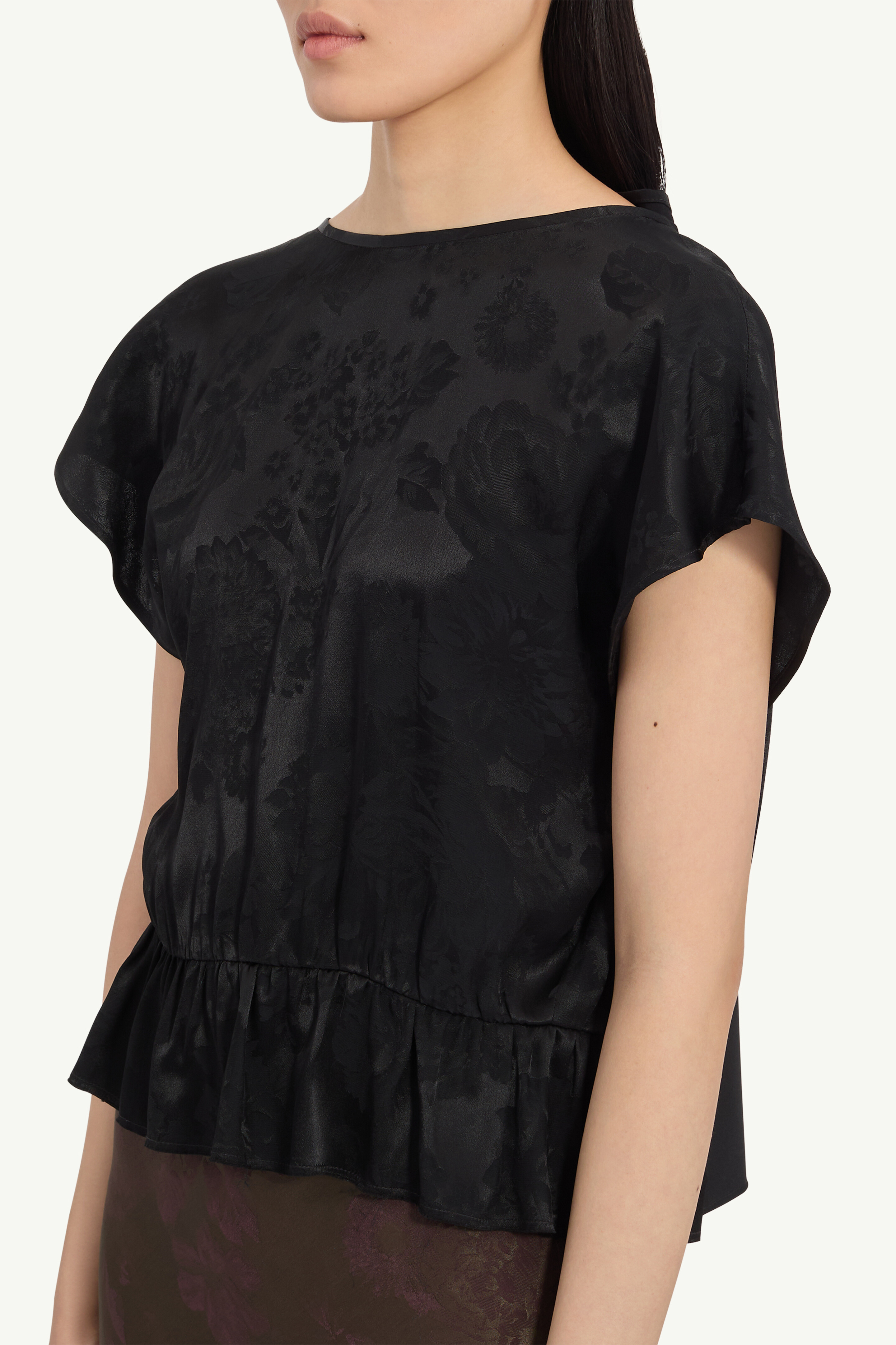 Chemisier floral en mélange de viscose pour femme | MM6