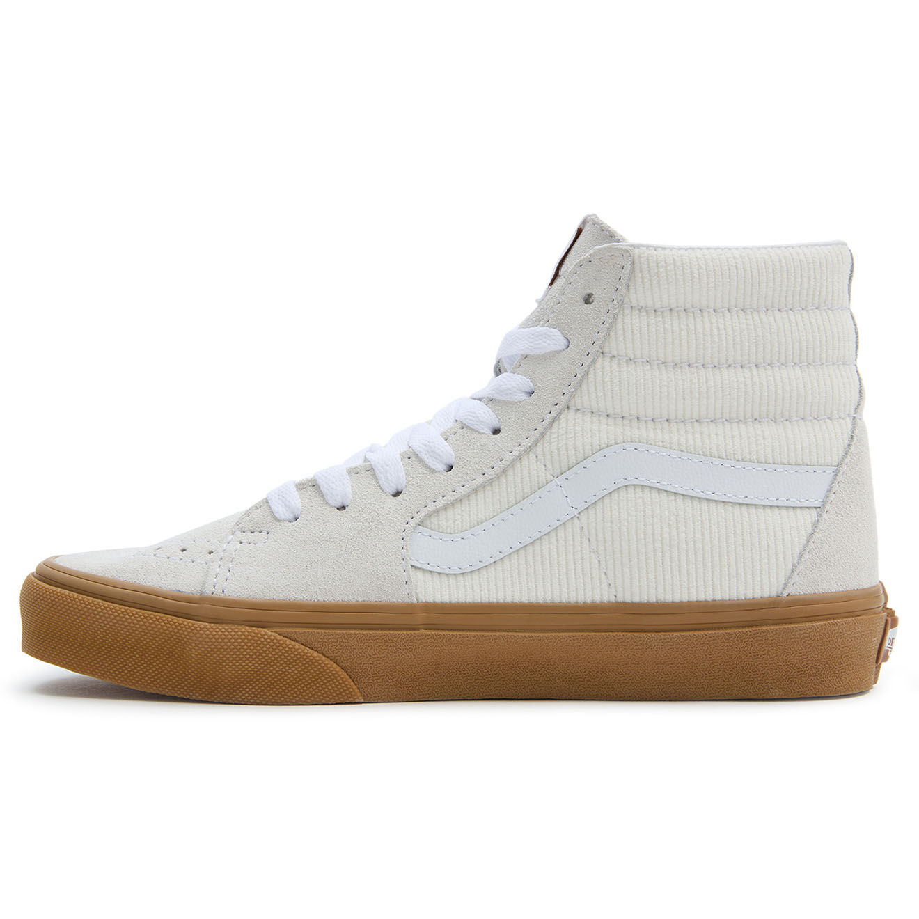 Vans Baskets en Velours de Cuir & Velours côtelé SK8-Hi écrues