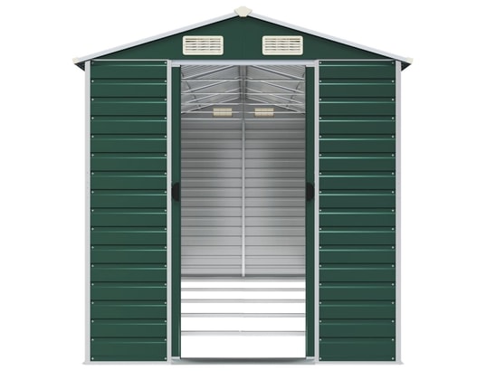 VIDAXL - Abri de jardin vert 191x470x198 cm acier galvanisé