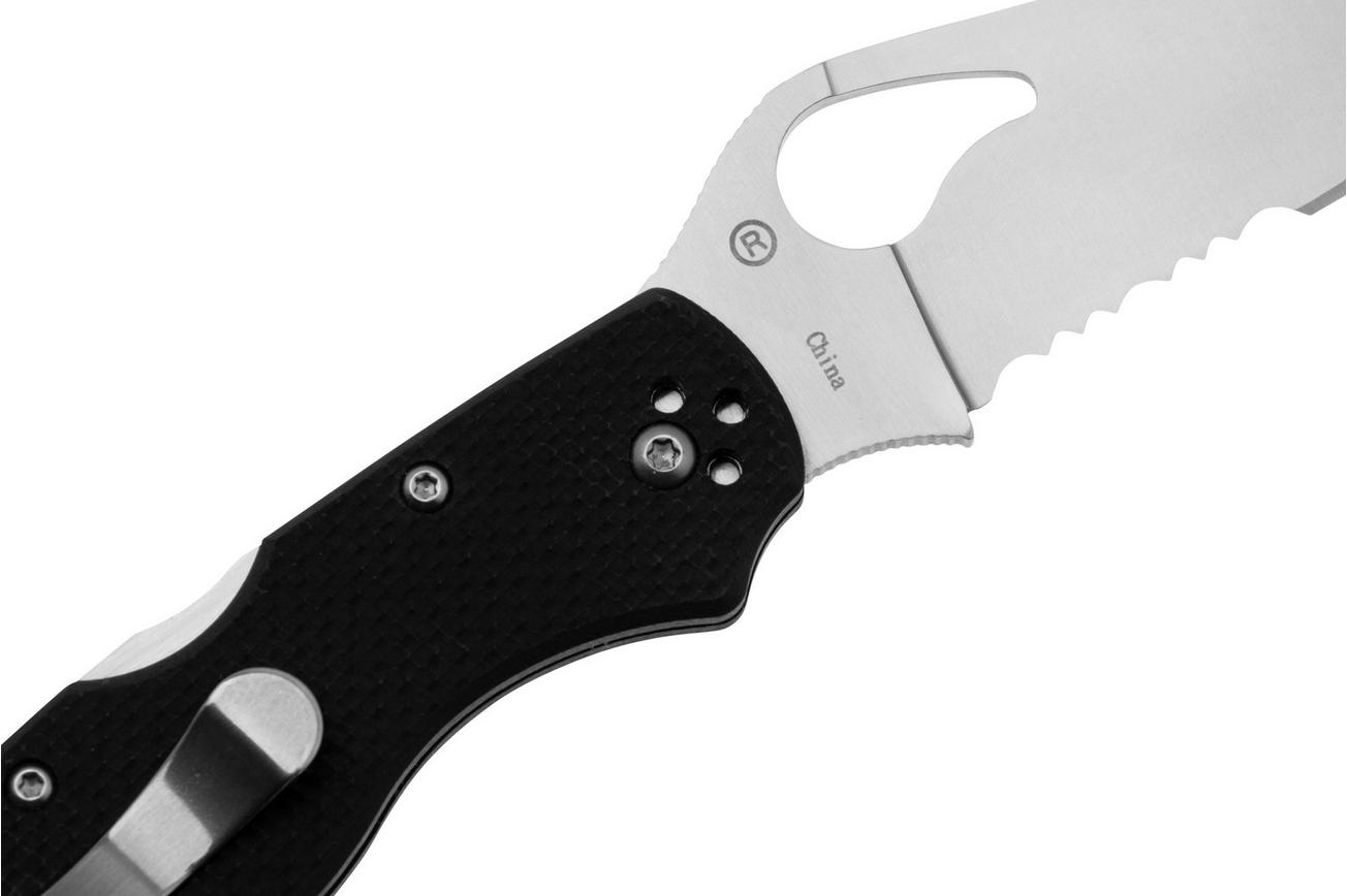 Spyderco Byrd Harrier 2 BY01GPS2 Black G10, partly serrated zakmes