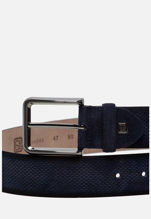 Ziengs Riem blauw Suede