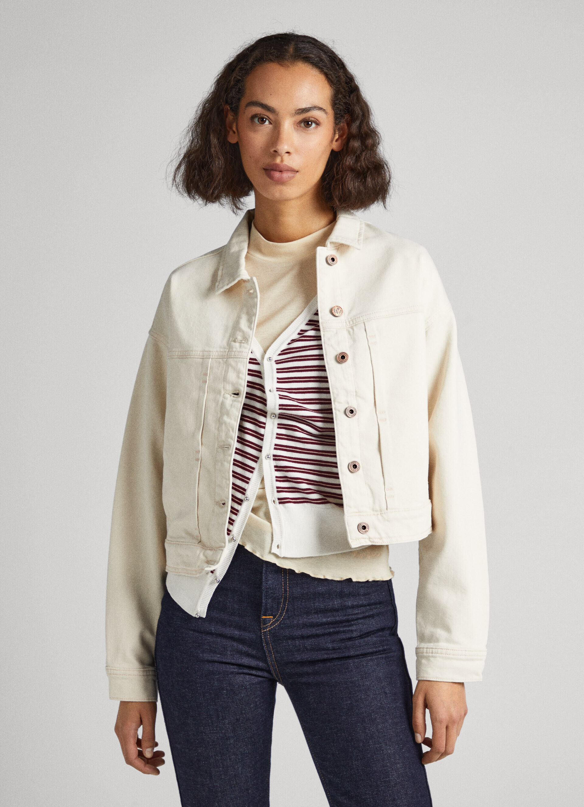 JAQUETA JEANS DE CORTE REGULAR - jeans