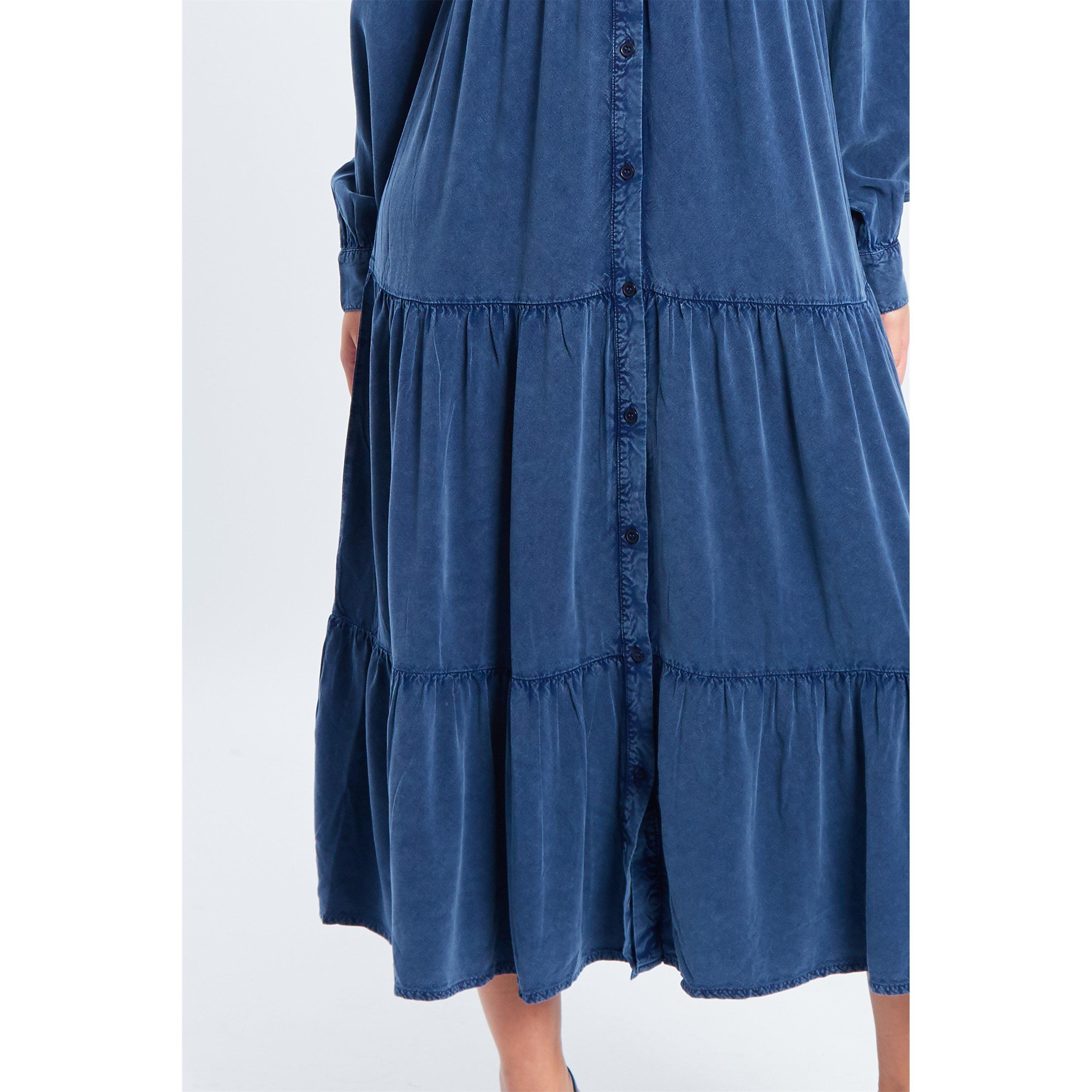 Be You BY Tiered Denim Midi Dress
