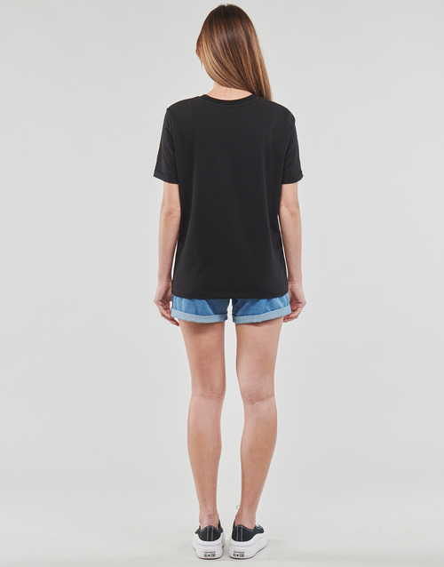 Pieces - PCRIA SS FOLD UP SOLID TEE - Noir