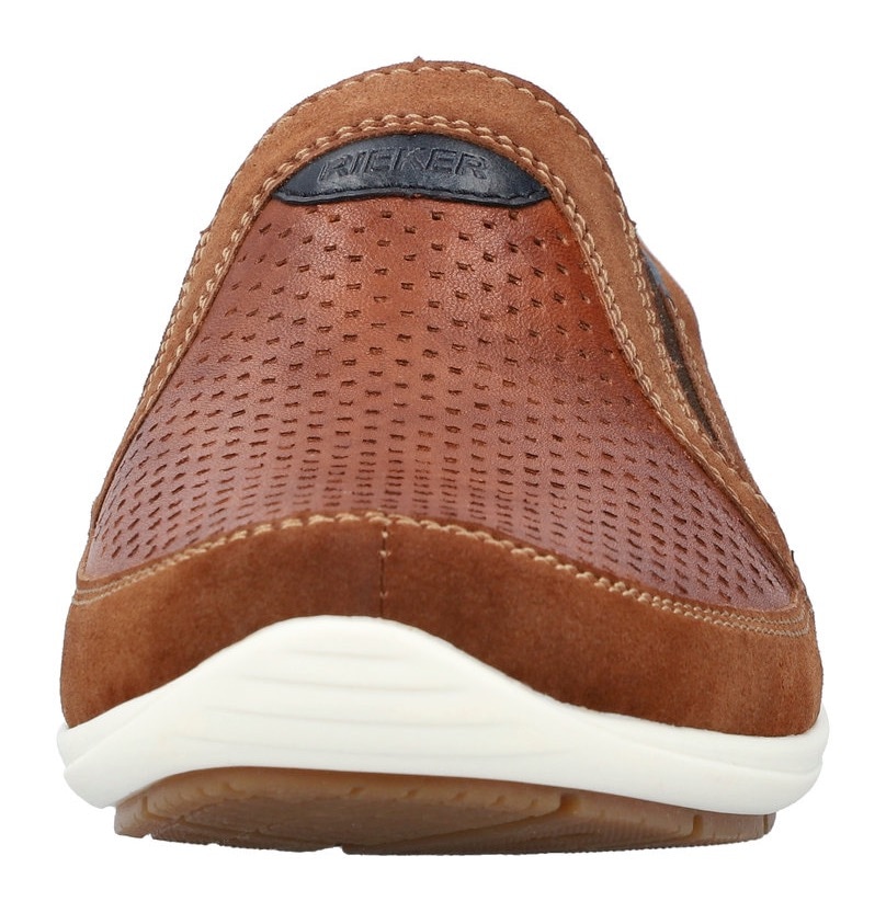 Rieker Slipper  Freizeitschuh, Schlupfschuh, Mokassin mit Stretcheinsätze