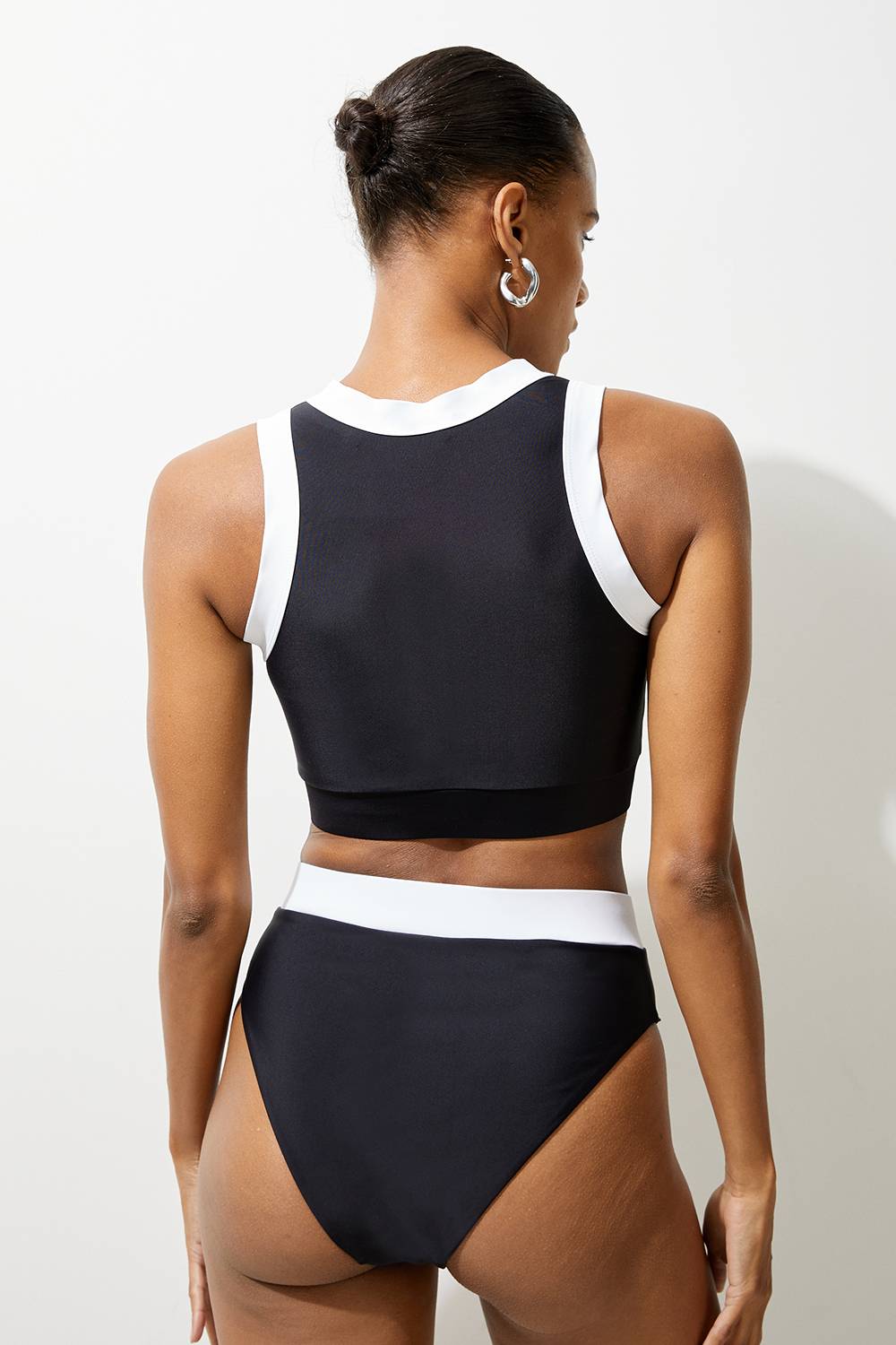 KarenMillen Bas de Bikini Taille Haute Échancré