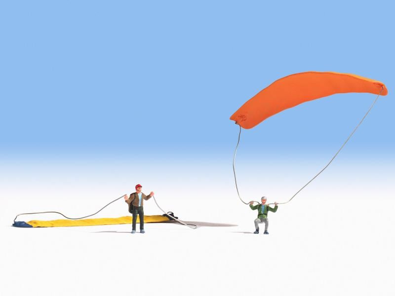 NOCH Figuren Paraglider 2 Stück, H0 Paraglider Figuren für H0 Modelleisenbahnen