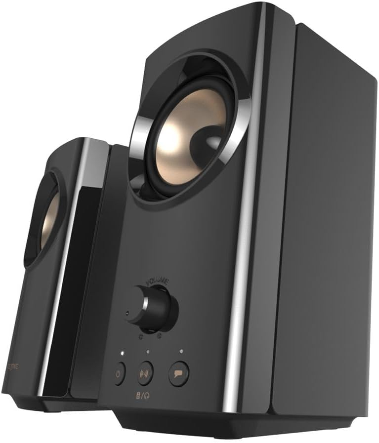 T60 Stereo / DD 2.0 Bluetooth Lautsprecher USB / 3.5mm AUX   Lautstärkeregler für Notebook / Laptop / PC (51MF1705AA001) - Schwarz