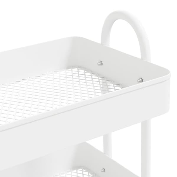 vidaXL Kjøkkentralle 3 etasjer hvit 43x34x79 cm jern
