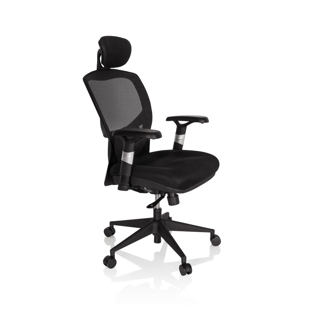 High End Bürostuhl VENUS BASE Stoff/Netzstoff mit Armlehnen hjh OFFICE