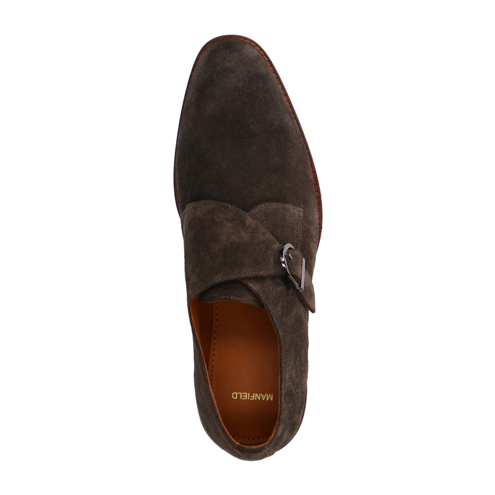 Bruine suède gespschoenen