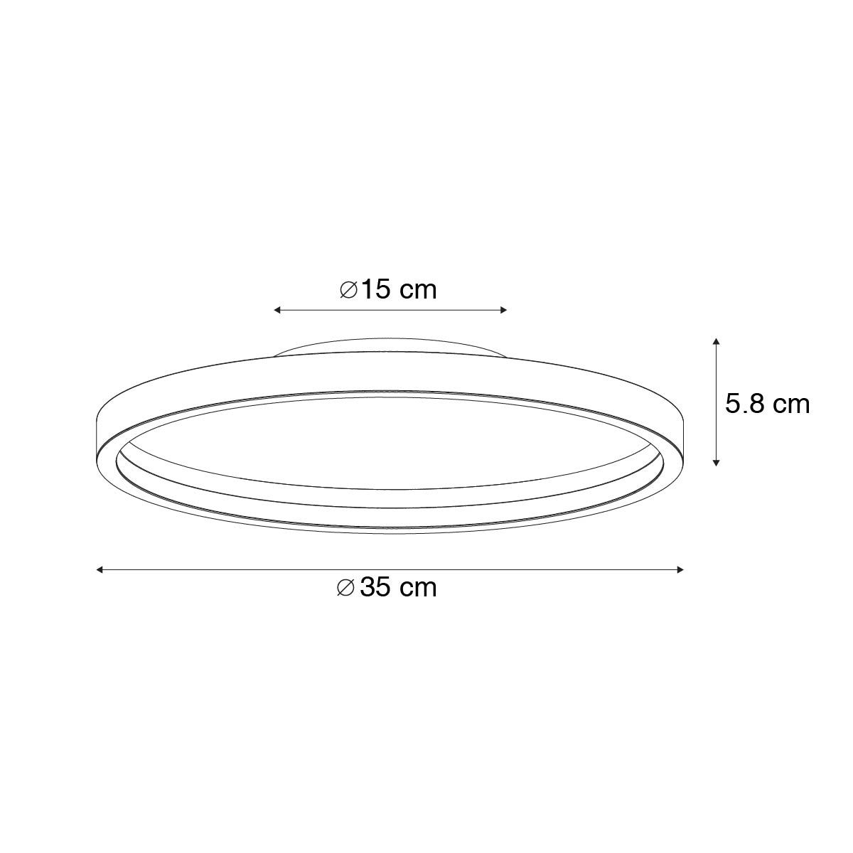 Design plafondlamp wit incl. LED - Daniela