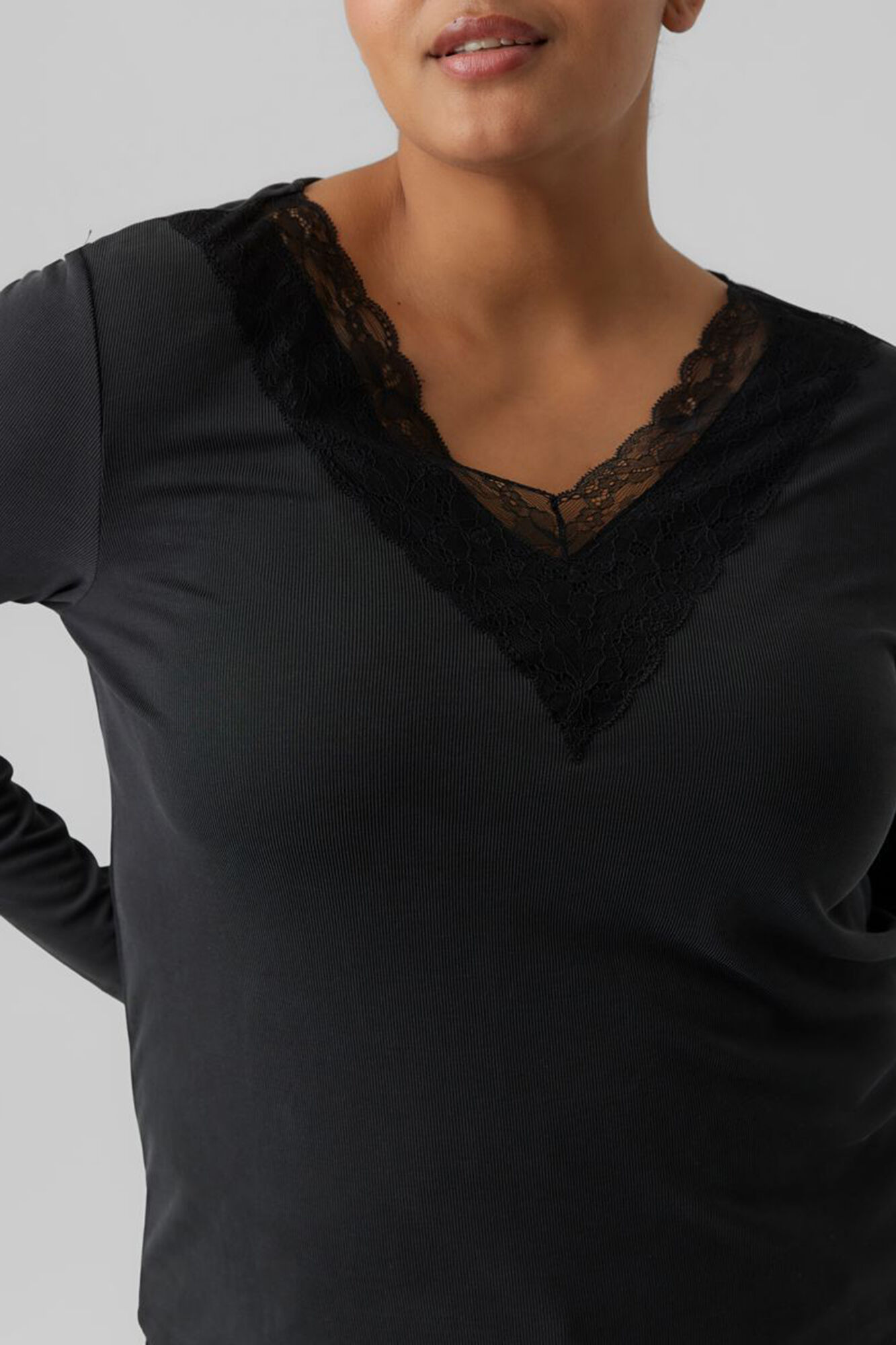 Camisa Curve Lace - Preta