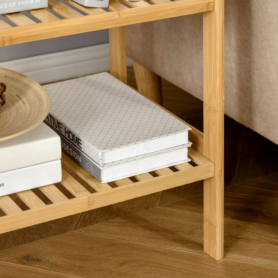 HOMCOM Standregal mit dem kippsicheresn Design natur