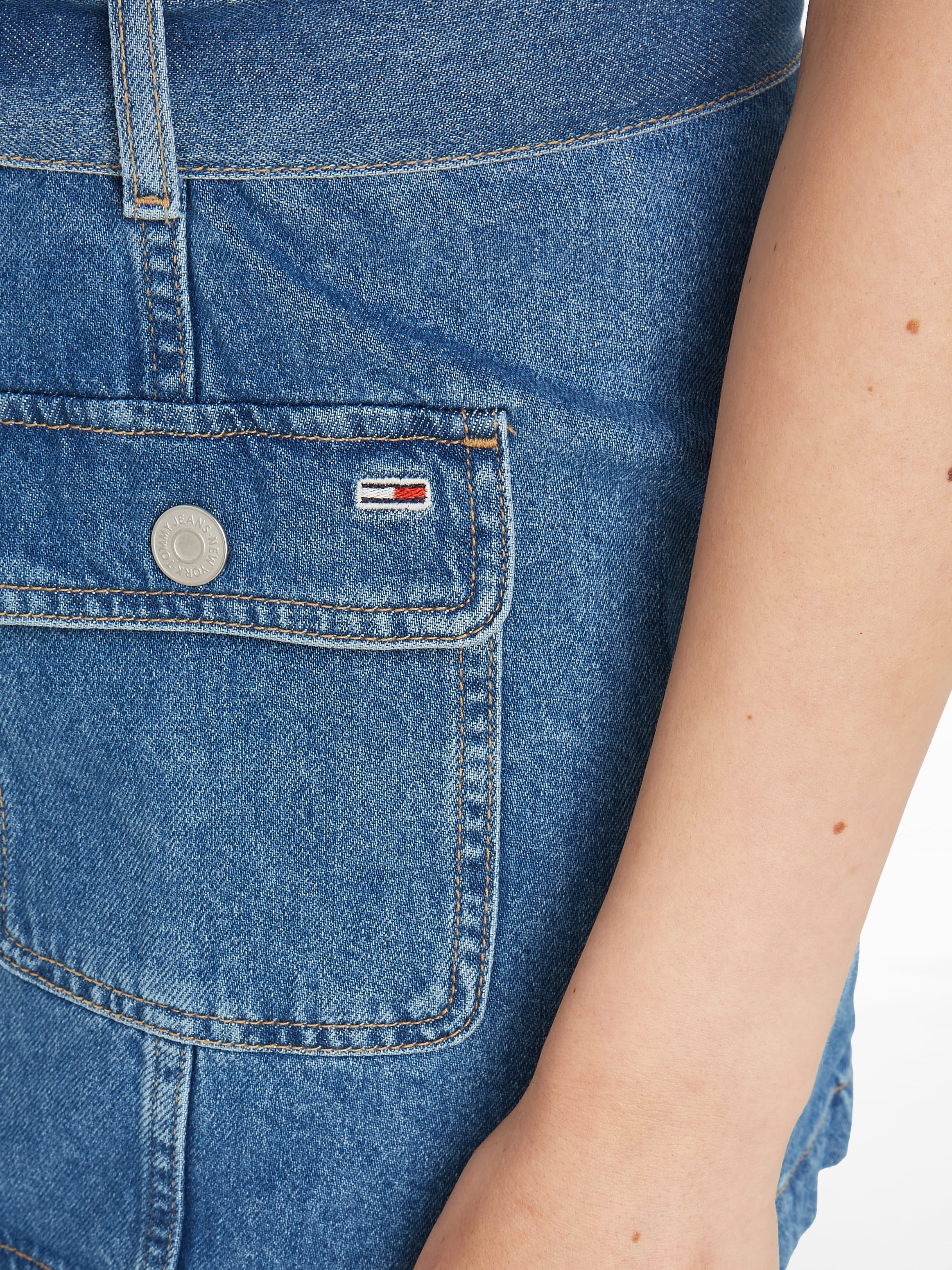 Tommy Jeans Jeansrock »BELTED ZIPPER SKIRT BH7036« Webrock mit Gürtel aus Denim