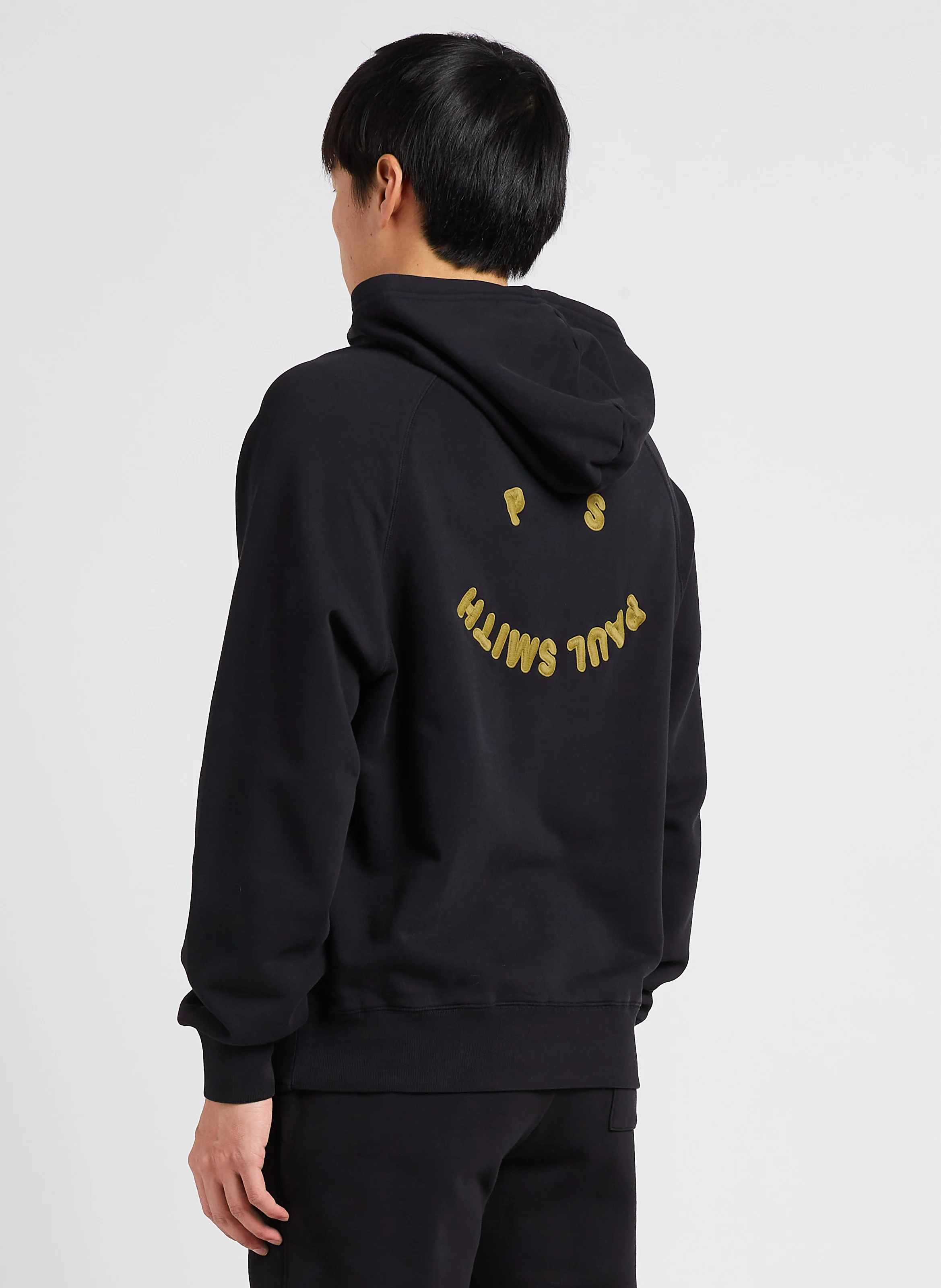 Sweat à capuche brodé en coton | Noir