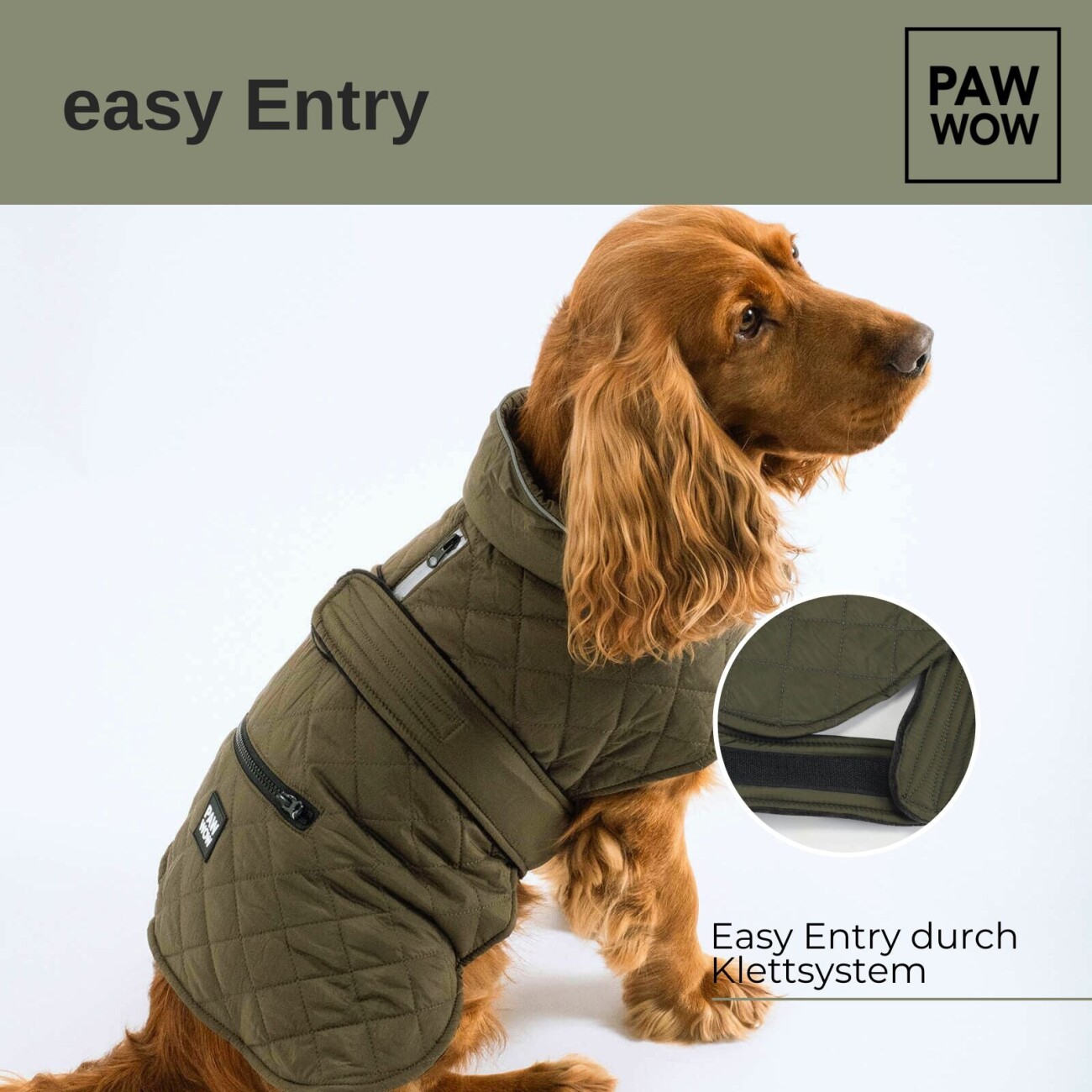 PAW WOW Hundejacke FRITZ Olive S