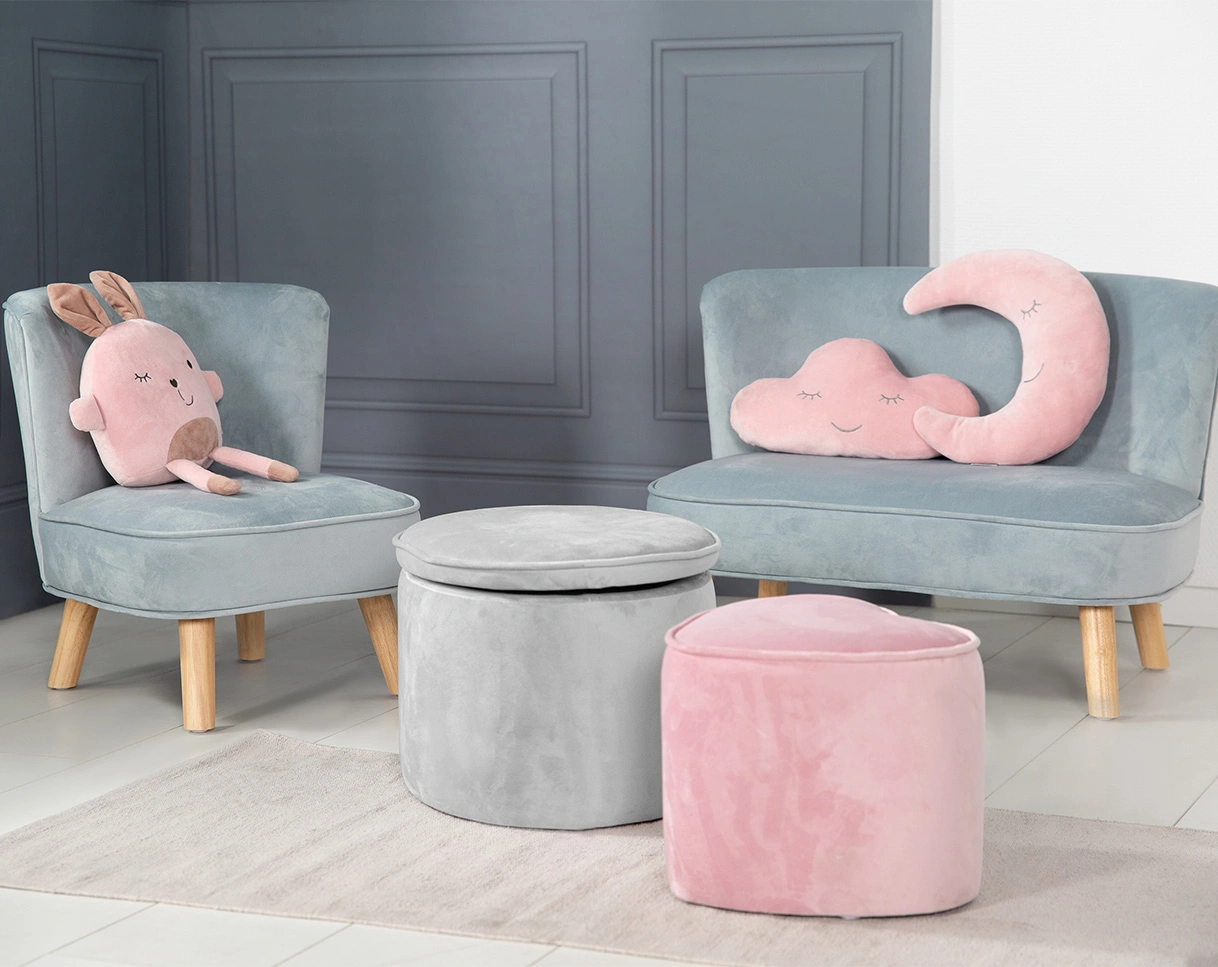 Kinderhocker LIL SOFA (Farbe: grau)