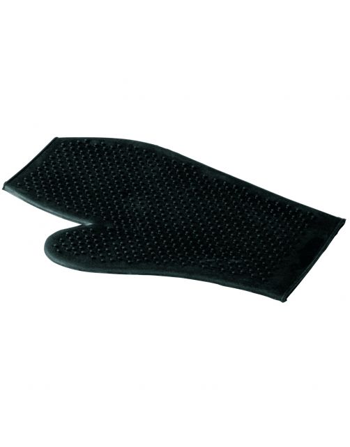 Waldhausen Rubber Poetshandschoen - Paardenverzorging - 24x18 cm Zwart Rubber