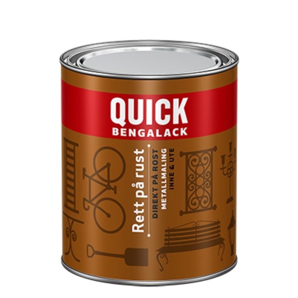 METALLMALING JOTUN QUICK BENGALACK SVART BLANK 0.75L