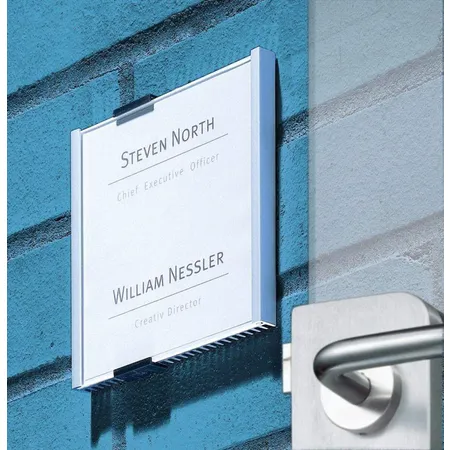 Durable 480223 Türschild Info Sign, 149 x 148,5 mm, metallic silber