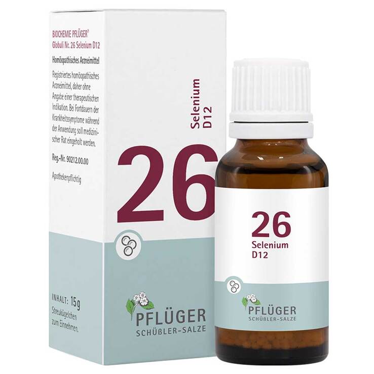 Biochemie Pflüger 26 Selenium D 12 Globuli, 15 g