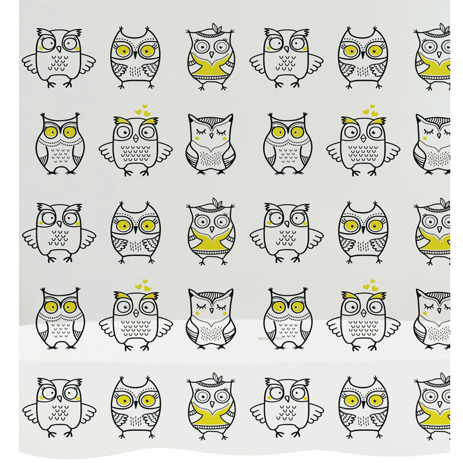 diaqua Duschvorhang Owl PEVA im Eulen-Design