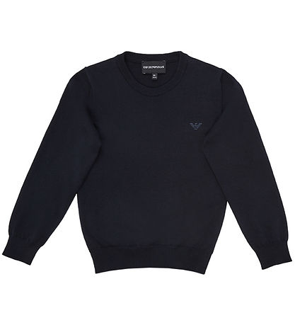 Emporio Armani Bluse - Baumwolle/Wolle - Navy