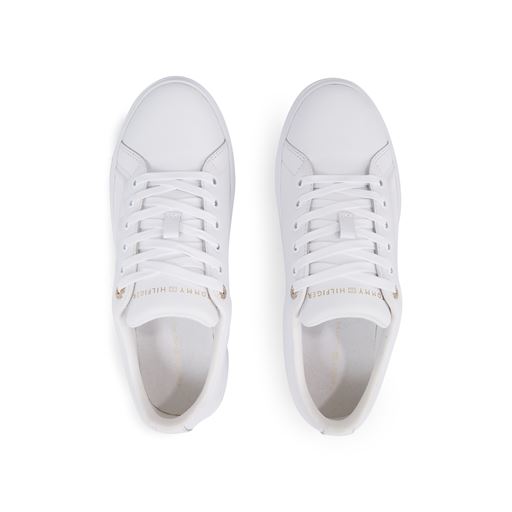 Tommy Hilfiger Casual Leather Cupsole Sneakers, Hvid, 41