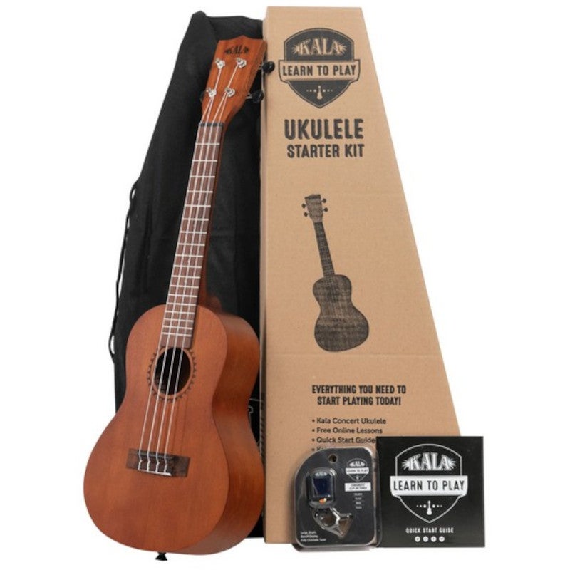 Kala Learn To Play Ukulele Concert Starter Kit set concert ukelele