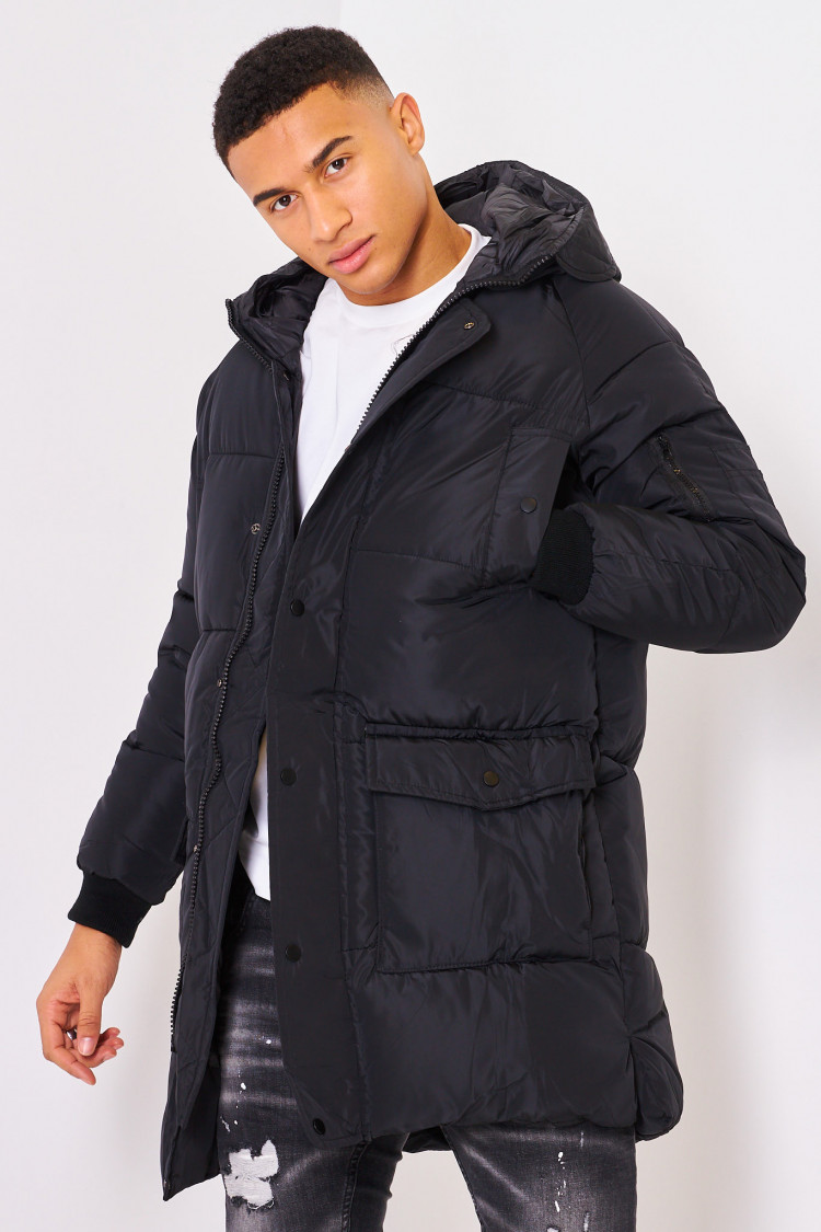 Doudoune longue noire