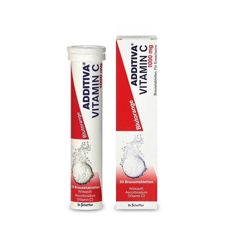 Additiva Vitamin C Blutorange Brausetabletten, 20 St