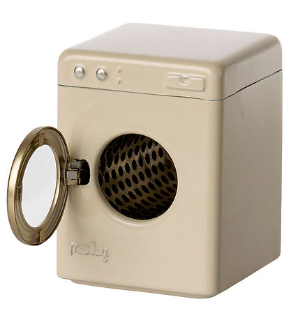 Maileg Miniatur Vaskemaskine - Maus - Metall - Cremefarbig