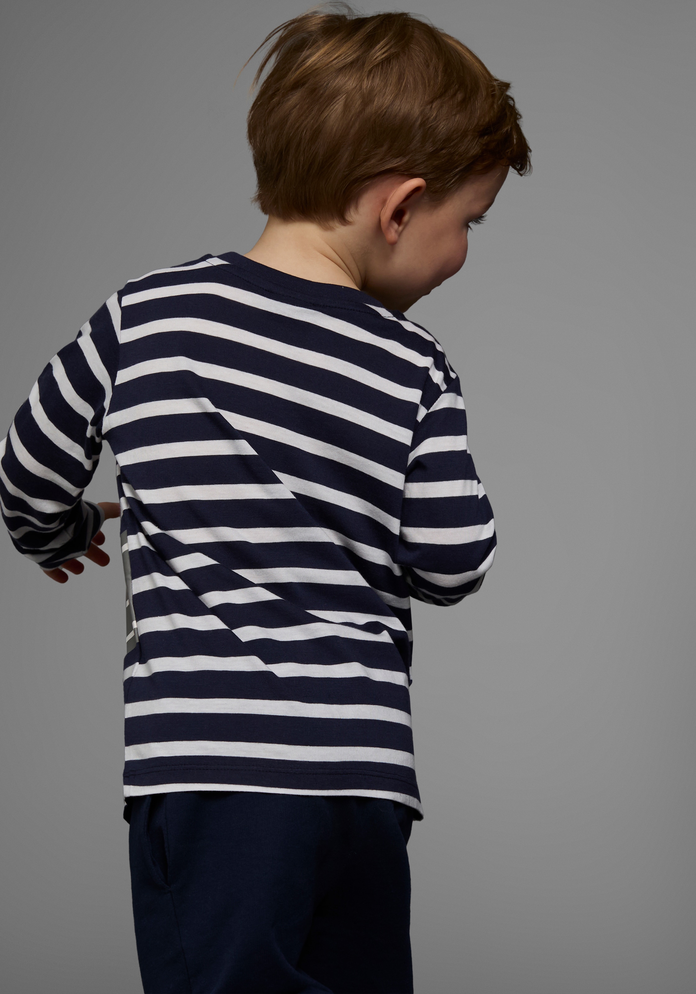 KIDSWORLD Langarmshirt »TATÜ TATA die Feuerwehr ist da«, langärmlig,  Basic-Passform,  gestreift und bedruckt