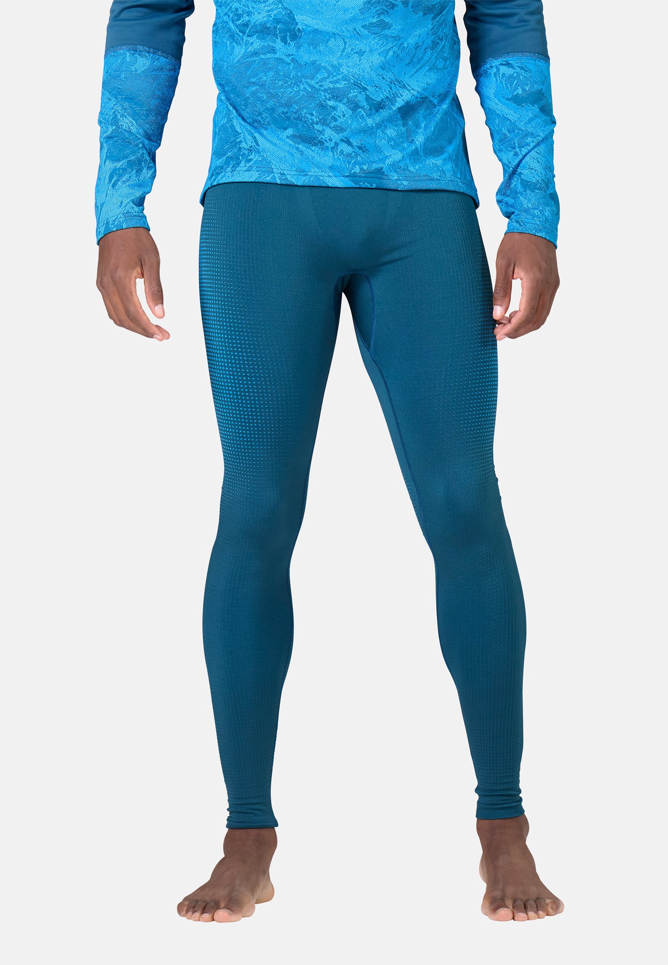 Performance Warm Base Layer Tights in blue wing teal - indigo bunting
