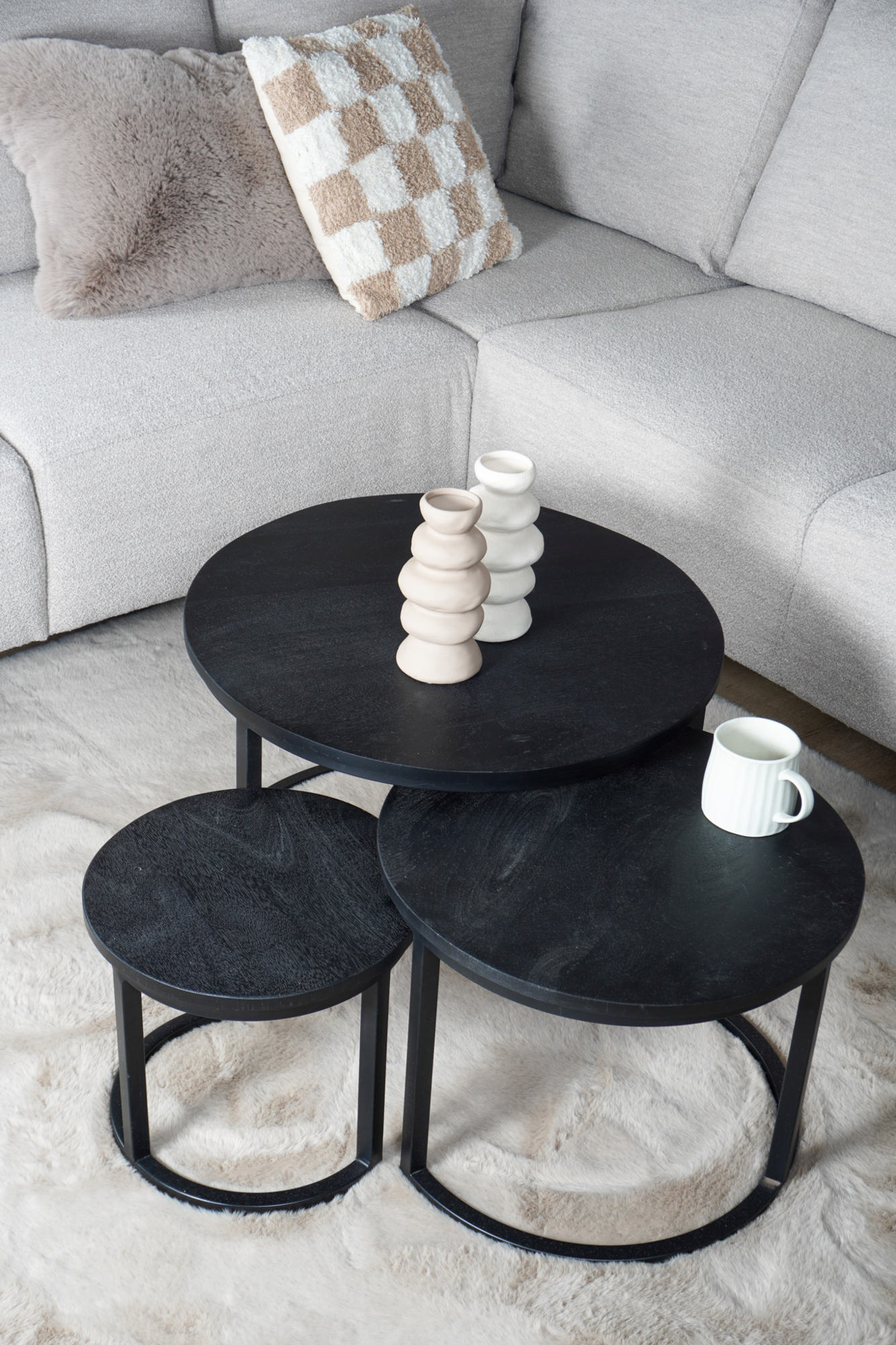 Salontafel Erjan Zwart - Set van 3