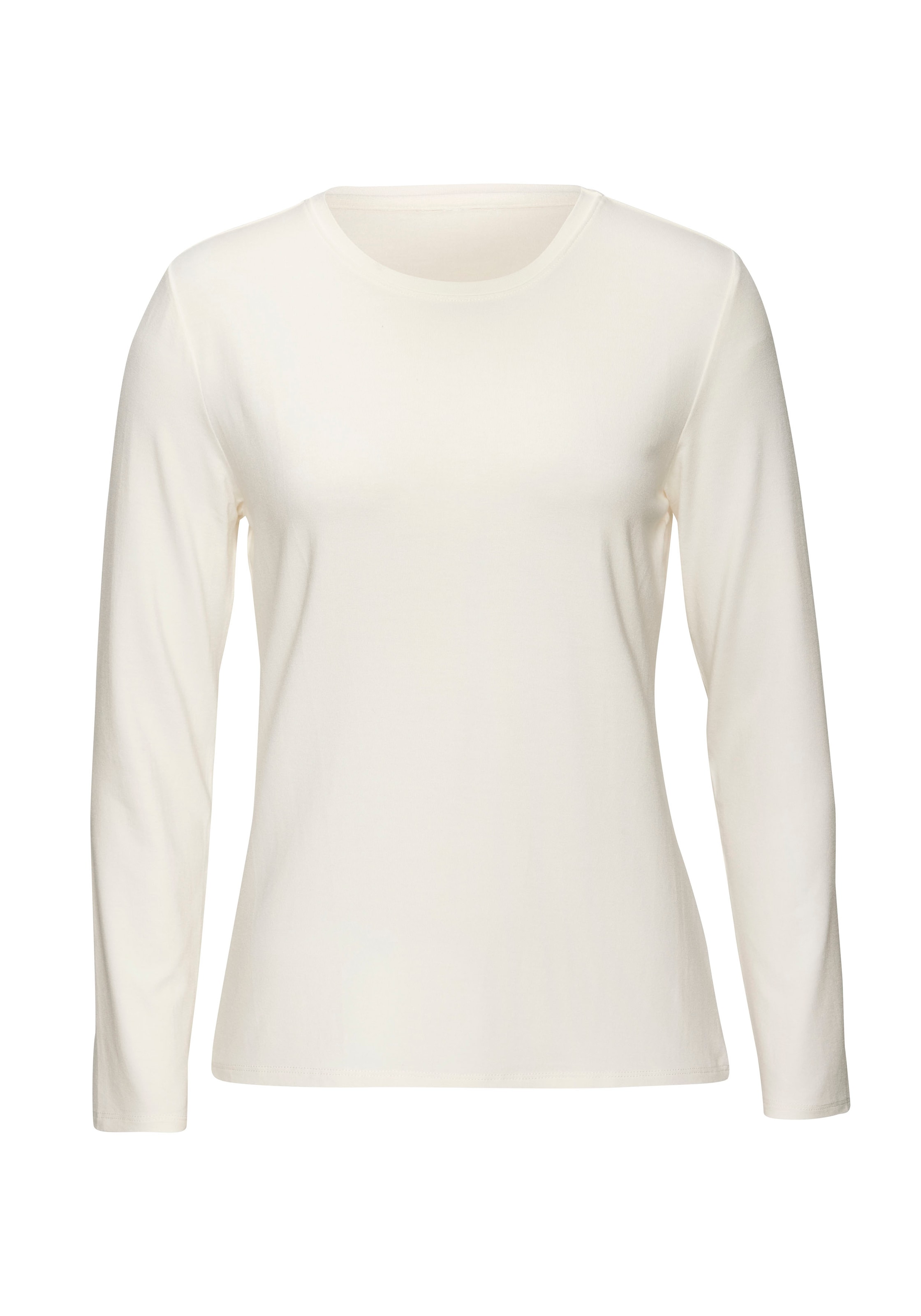 LASCANA Langarmshirt »aus weichem Viskose-Stretch«